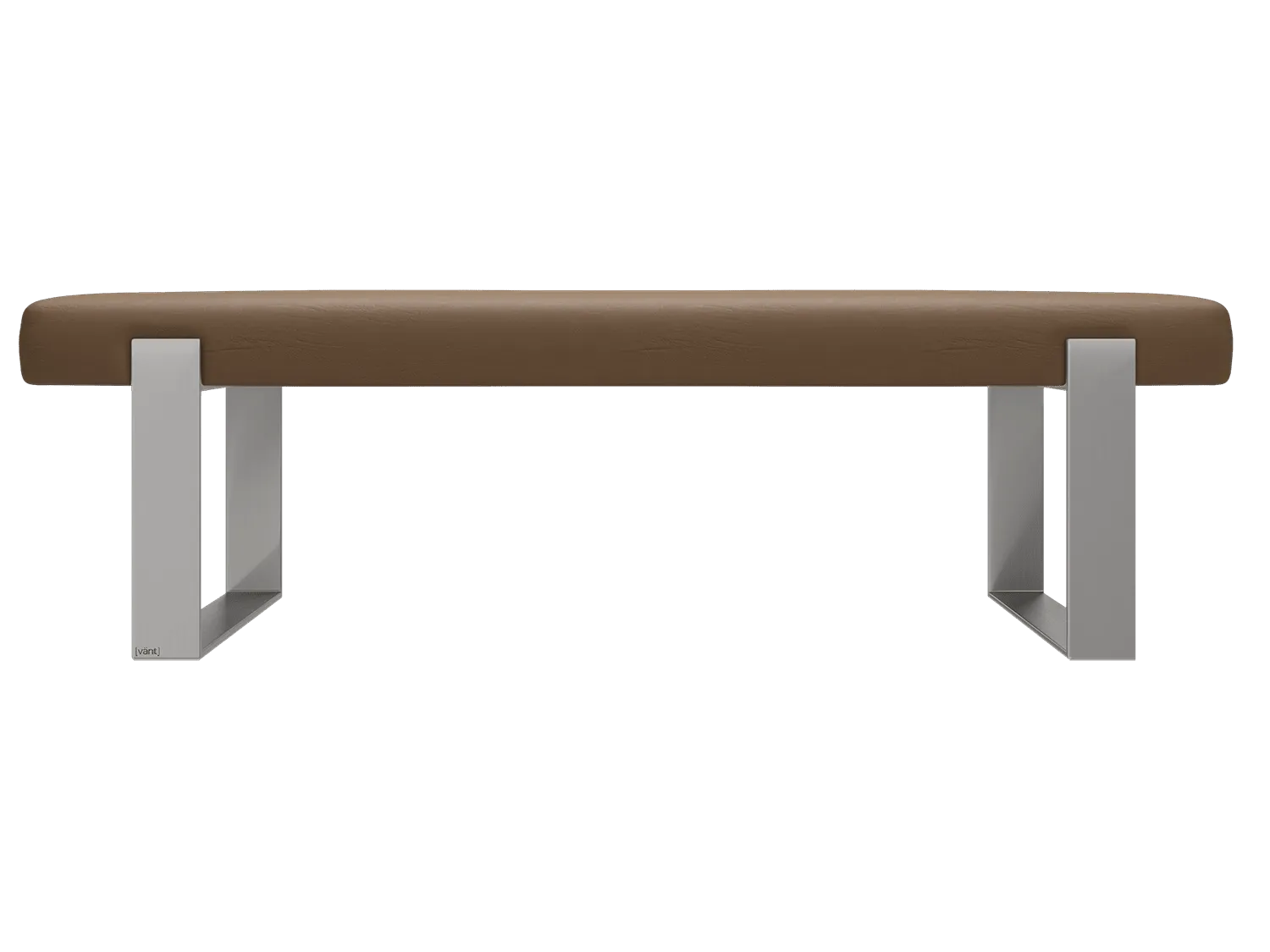 Vant Upholstered Bedroom Bench - Brushed Nickel Legs