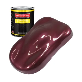 Vintage Burgundy Metallic Acrylic Enamel Auto Paint - Quart Paint Color Only - Professional Single Stage Automotive Car Equipment Coating, 2.8 VOC