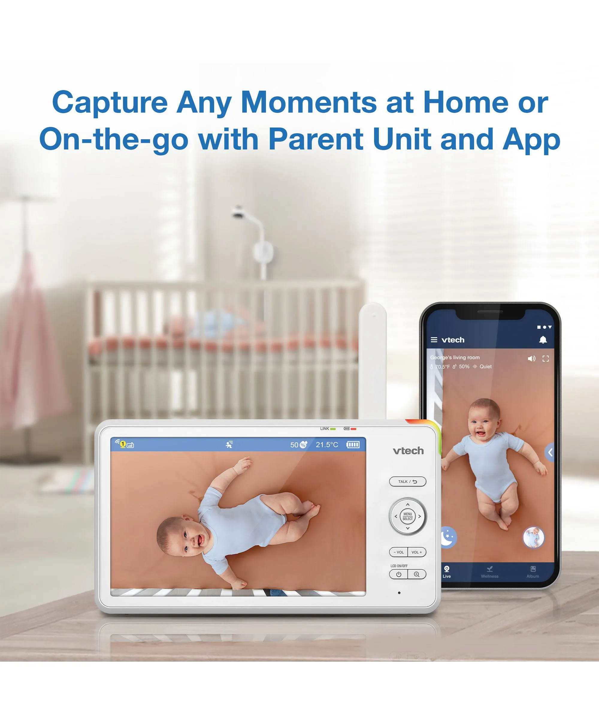 VTech RM7787HD 7” Over-The-Cot Smart Monitor