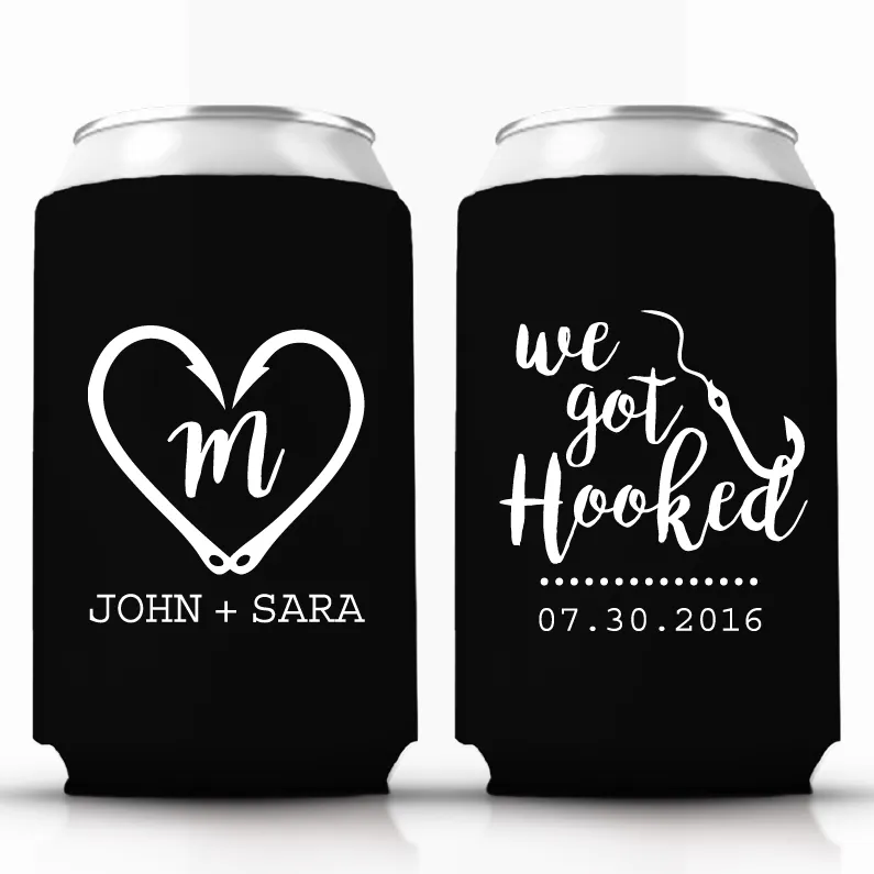 We Got Hooked Wedding Can Coolers (19)
