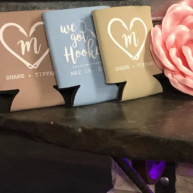 We Got Hooked Wedding Can Coolers (19)
