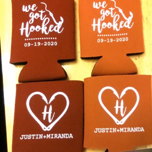 We Got Hooked Wedding Can Coolers (19)