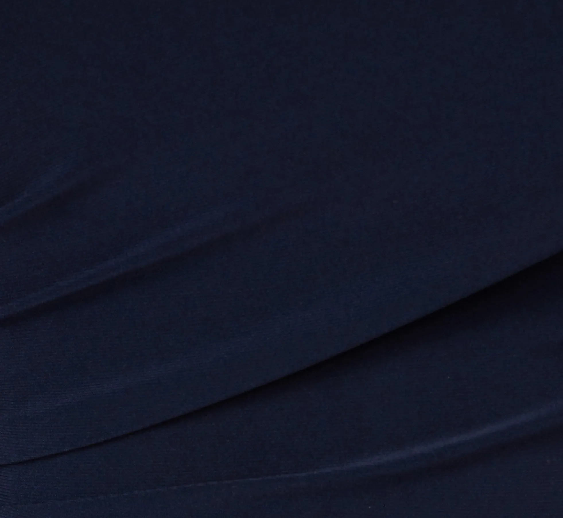 Wide Leg Shirred Jersey Jumpsuit With Beaded Strap In Midnight