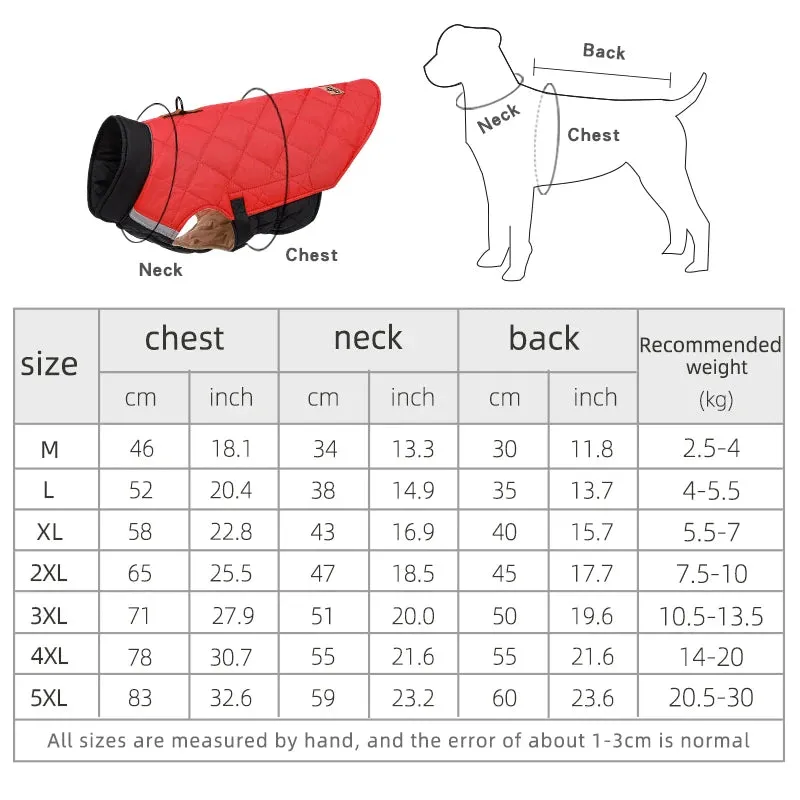 Winter Thicken Vest Coat for Dogs of All Sizes - Keep Your Labrador, Husky, and French Bulldog Warm, Dry, and Safe in Style